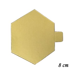 Base de Doces hexagonal  8 cm - 30 peças
