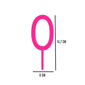 TOPO DE BOLO N° 0 - ROSA