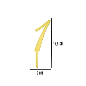 TOPO DE BOLO N° 1 - DOURADO