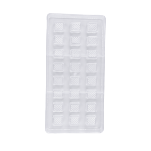 Forma de Chocolate Retângulo Listrado