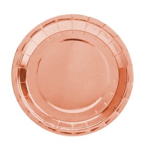 KIT 10 PRATOS 18CM PAPER - ROSA GOLD