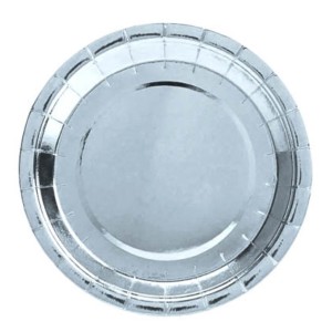 KIT 10 PRATOS 18CM PAPER PRATA