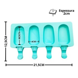 FORMA EM SILICONE PARA SORVETE MAGNUM 25X15CM