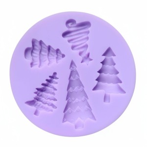 MOLDE DE SILICONE ARVORES NATALINAS