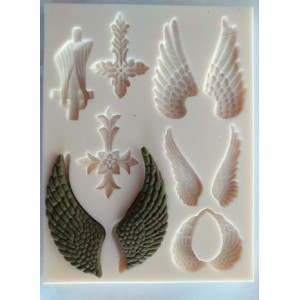 MOLDE PARA PASTA AMERICANA ASAS E CRUZ