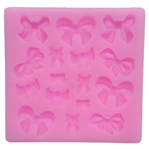 MOLDE EM SILICONE LAÇINHOS